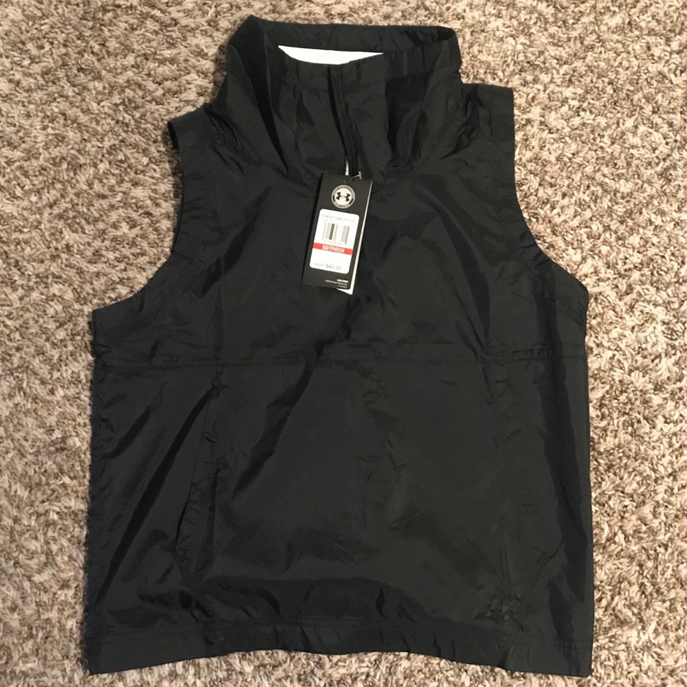 Under Armour XS Black Quarter-Zip Windbreaker Vest